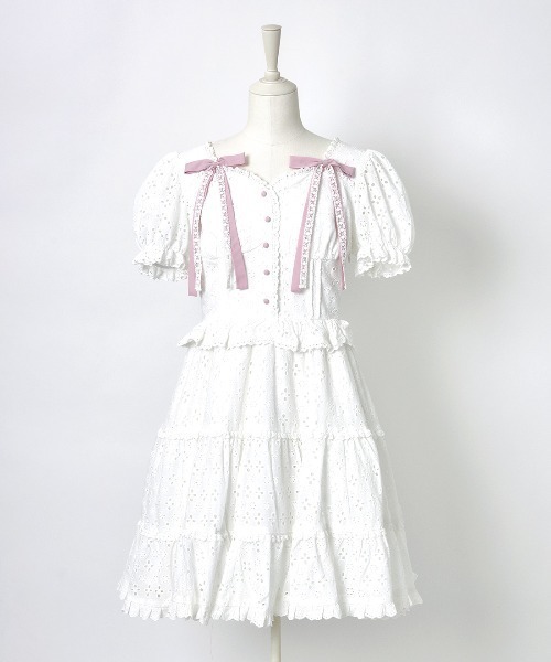 新品　mellfy memory おひめさまツイードワンピース mellfy memory（メルフィーメモリー） ワンピース Feeling happy lace