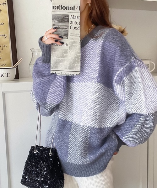 「classicalelf」 長袖ニット X-LARGE ブルー レディース_画像4