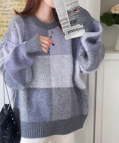 「classicalelf」 長袖ニット X-LARGE ブルー レディース_画像5