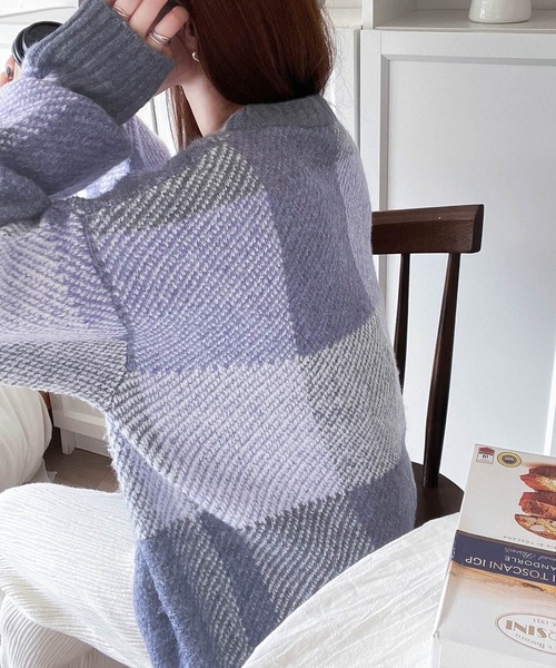 「classicalelf」 長袖ニット X-LARGE ブルー レディース_画像8