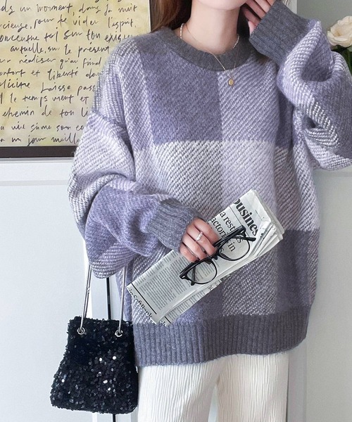 「classicalelf」 長袖ニット X-LARGE ブルー レディース_画像9