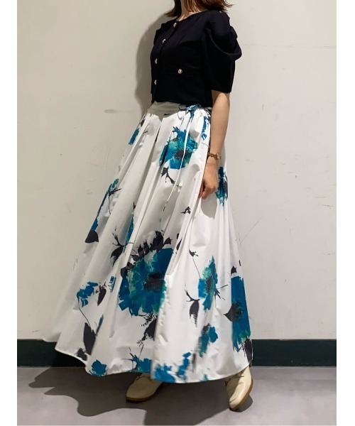 And Couture スカート アートフラワーフレアスカート : ZOZOTOWN