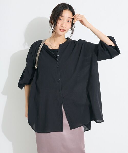 ブラウス シャツ CLINQ*SODA 別注 LENE シュミゼット「BLACK」 レディース CLINQ*SODA 別注 LENE シュミゼット[BLACK]（シャツ／ブラウス