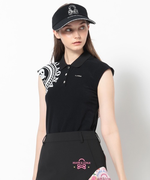 マーク&ロナ　MARK&LONA レディース　ポロシャツ　新品 MARK&LONA（マークアンドロナ） ポロシャツ ポロ Reborn French Sleeve