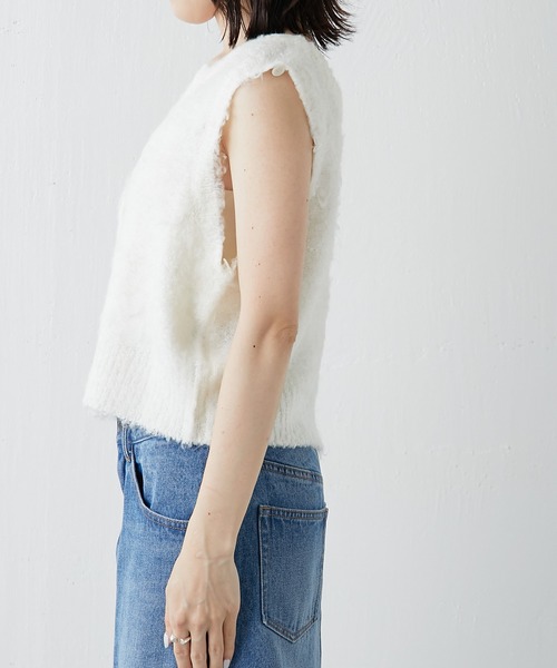 「COLLAGE GALLARDAGALANTE」 ニットカーディガン FREE グレー レディース_画像5