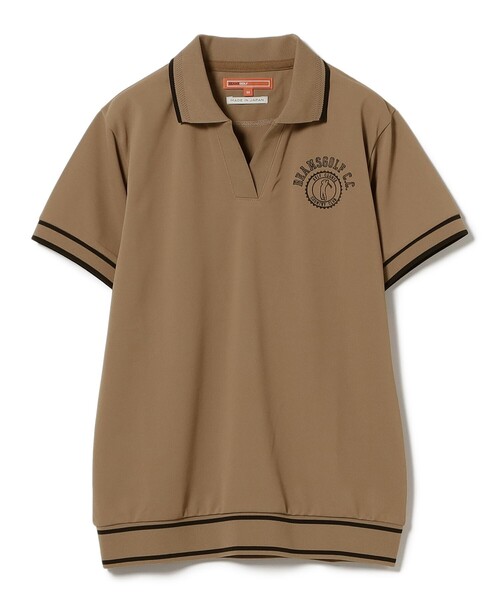 ポロシャツ ポロ ORANGE LABEL / リブライン スキッパー ポロシャツ 「DRY・STRETCH」 レディース BEAMS GOLF ポロシャツ ポロ ORANGE LABEL / リブライン