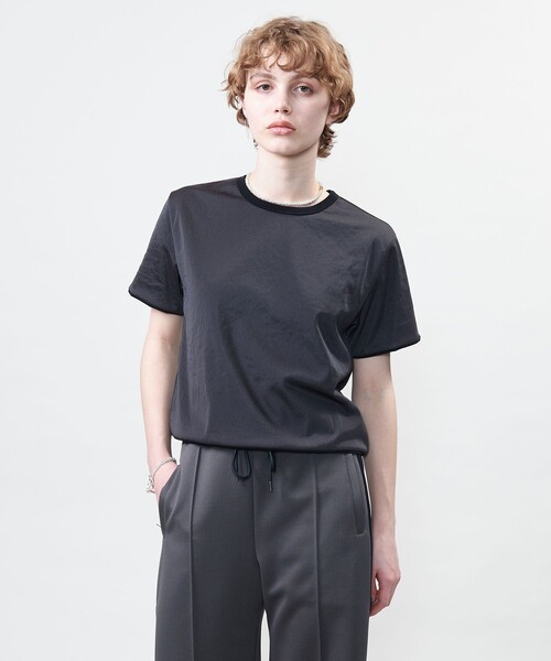 tシャツ 「ASTRAET」テンジクxシフォン レイヤード Tシャツ レディース