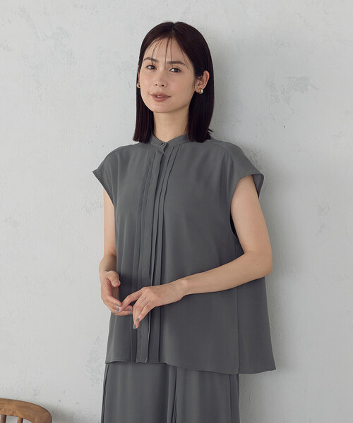 H.m.m04です！！ COMME CA ISM ブラウス シャツ バックプリーツデザイン