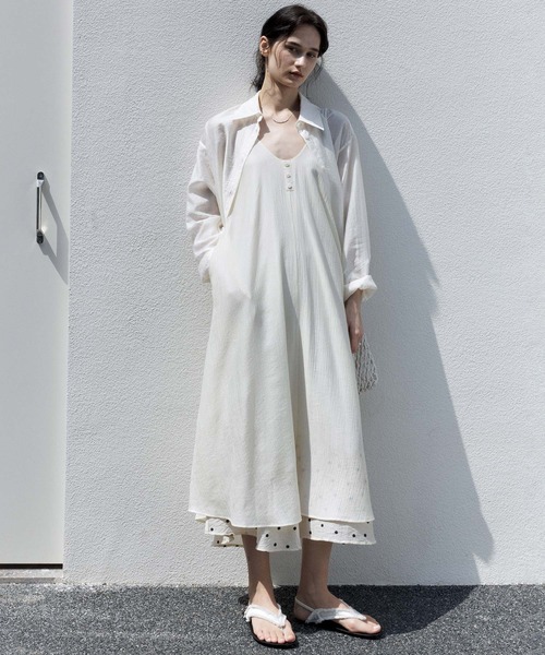 ブラウス シャツ 「tageechita」シアー素材 ドロップショルダー クロップドシャツ レディース tageechita ブラウス シャツ 「tageechita」シアー素材 ドロップ