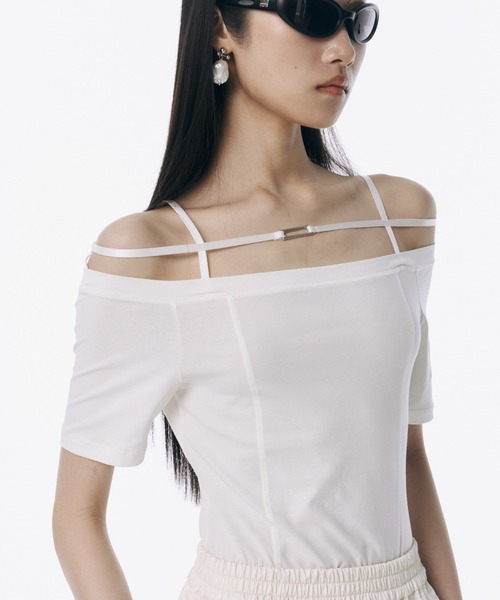 JOSE MOON tシャツ STRAP OFFSHOULDER/ストラップオフショルダー