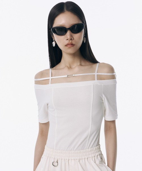 JOSE MOON tシャツ STRAP OFFSHOULDER/ストラップオフショルダー