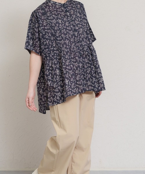 marai（マーライ） ブラウス シャツ 半袖 綿100% 半袖花柄シャツ