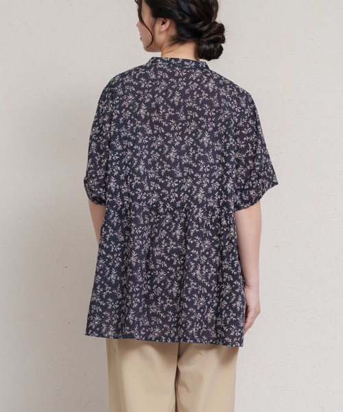 marai（マーライ） ブラウス シャツ 半袖 綿100% 半袖花柄シャツ