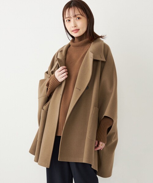 ✨SHIPS ブラウン ノーカラー 両面ジャケット SHIPS Colors（シップスカラーズ） ジャケット ノーカラージャケット