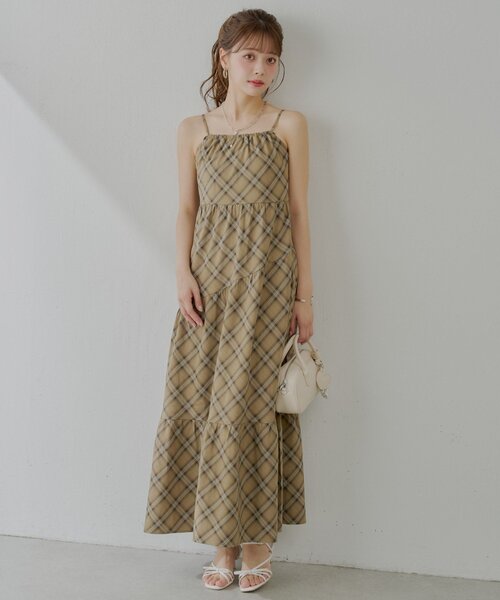 akiki 赤 アメスリロングワンピース　今期　現行品　新品未使用 feepur ワンピース 「TALL/2Tサイズあり」アメスリリブロング