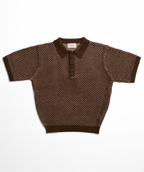 soerte ポロシャツ 半袖 Multi Color Jacquard Knit Polo / マルチ