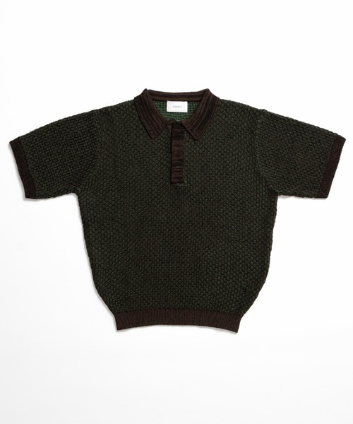 soerte ポロシャツ 半袖 Multi Color Jacquard Knit Polo / マルチ