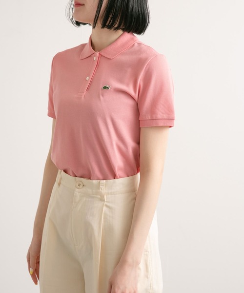 「LACOSTE」 半袖ポロシャツ 36 ピンク レディース