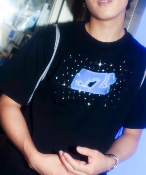 a2o tシャツ 「a2o」クリスタルストーンロゴTシャツ メンズ レディース