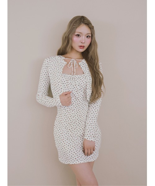 【mym.kon】Daricダーリッチ フローラルカットカーディガン Darich（ダーリッチ） カーディガン フローラルカットカーディガン