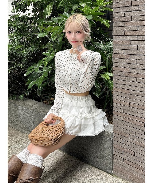 【mym.kon】Daricダーリッチ フローラルカットカーディガン フローラルカットカーディガン（カーディガン/ボレロ）｜Darich