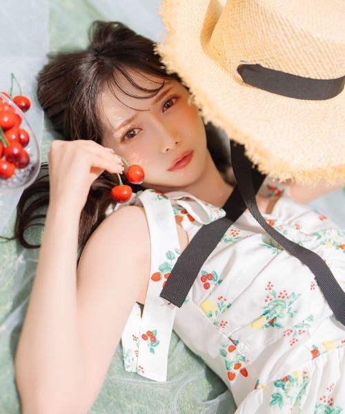 Lovilyn ショルダーリボンアイドルワンピース サックスブルー ショルダーリボンアイドルワンピース（ワンピース）｜Lovilyn