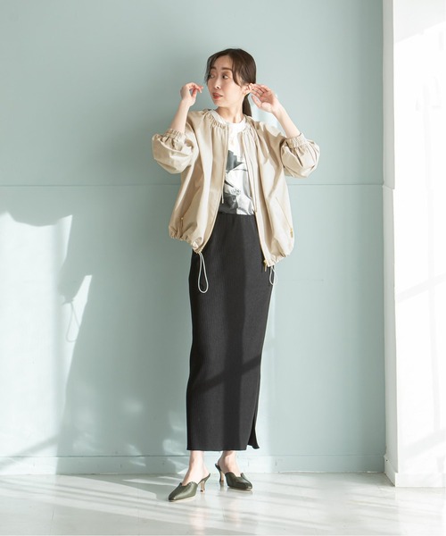 NOBLE（ノーブル） ジップアップブルゾン 36 ネイビー レディース