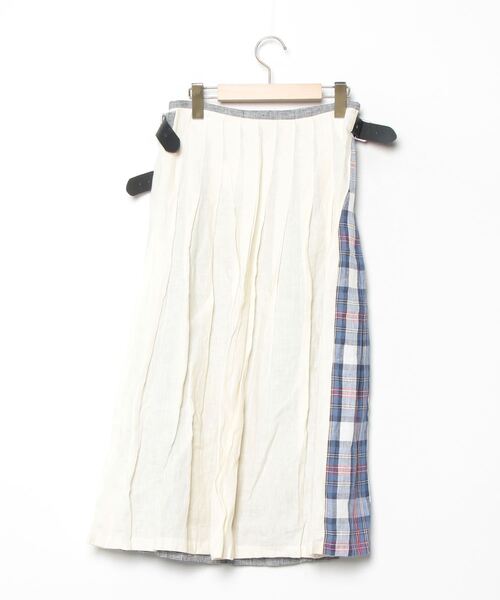 「O'NEIL of DUBLIN」 チェック柄スカート 40 グレー レディース_画像2