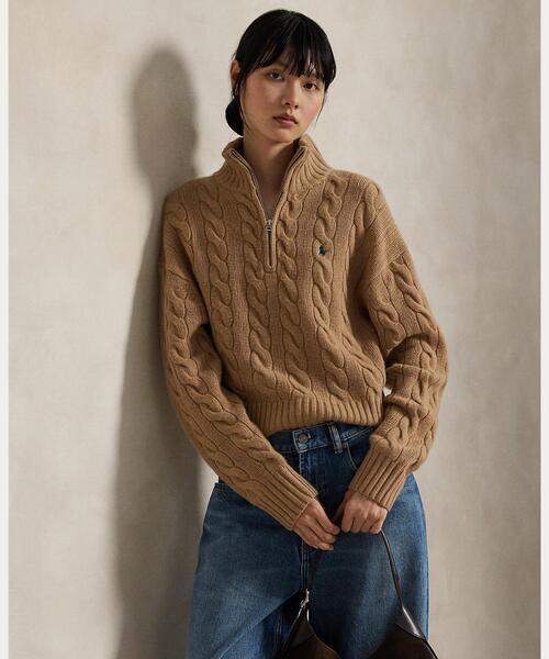 Polo by Ralph Laurenケーブルニット 90's カシミア POLO RALPH LAUREN/ポロラルフローレン】ケーブルニットウール