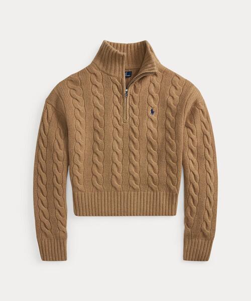 Ralph Lauren RRL カシミヤワッフルニットセーター Ralph Lauren RRL ワッフルニット カシミアセーター | ブラック