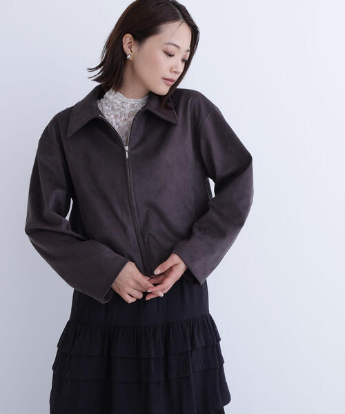 NATURAL BEAUTY BASIC ブルゾン アウター ステンカラーフェイク