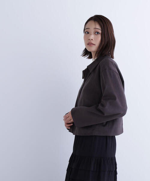 NATURAL BEAUTY BASIC ブルゾン アウター ステンカラーフェイク
