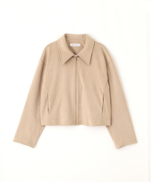 【新品】NATURAL BEAUTY BASICスエード風ブルゾンSサイズ NATURAL BEAUTY BASIC ブルゾン アウター ステンカラーフェイク