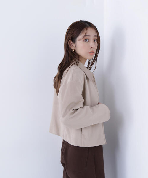 NATURAL BEAUTY BASIC ブルゾン アウター ステンカラーフェイク