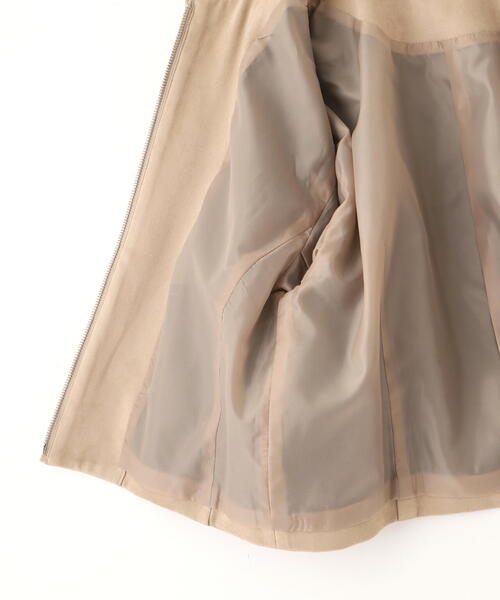 【新品】NATURAL BEAUTY BASICスエード風ブルゾンSサイズ NATURAL BEAUTY BASIC ブルゾン アウター ステンカラーフェイク