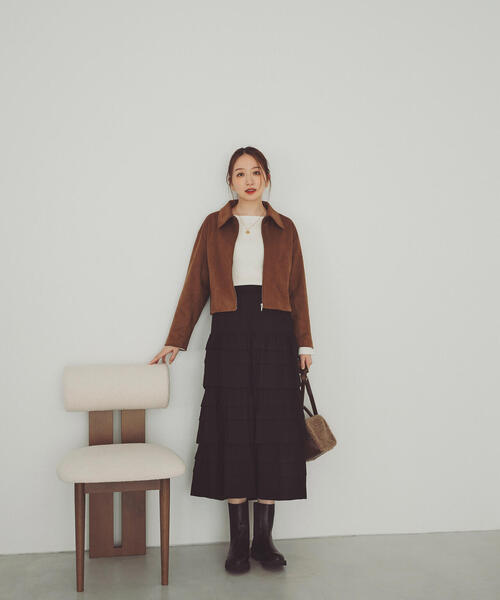 NATURAL BEAUTY BASIC ブルゾン アウター ステンカラーフェイク