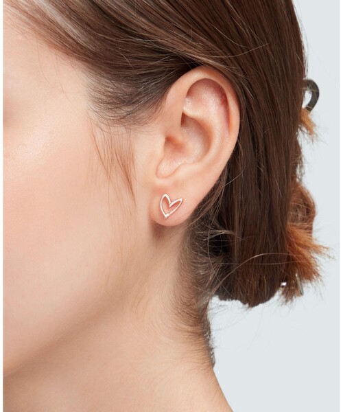 ピアス ハート シングルピアス レディースの画像
