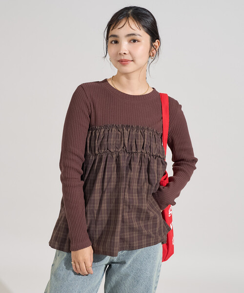 FREAK'S STORE（フリークスストア） tシャツ アーミーリブ チェック