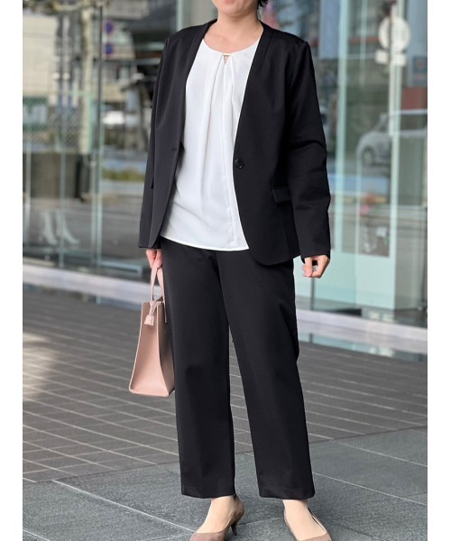 「MB mint breeze」 長袖ブラウス 4L ネイビー レディース_画像4