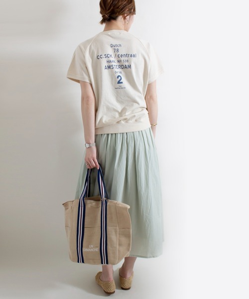 「ALL ORDINARIES」 半袖Tシャツ M ライトグレー レディース_画像2