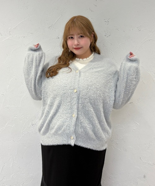 Louiosy（ルオシー） カーディガン 「大きいサイズ」シャギー