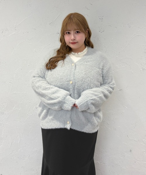 Louiosy（ルオシー） カーディガン 「大きいサイズ」シャギー