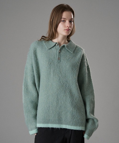 ONCILY（オンシェリー） セーター ニット SILVER BUTTON SHAGGY KNIT
