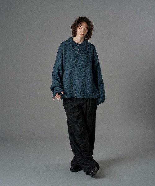 ONCILY（オンシェリー） セーター ニット SILVER BUTTON SHAGGY KNIT