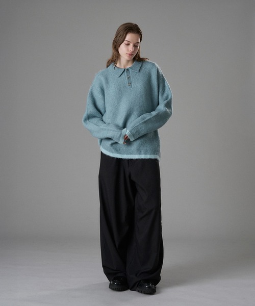 ONCILY（オンシェリー） セーター ニット SILVER BUTTON SHAGGY KNIT