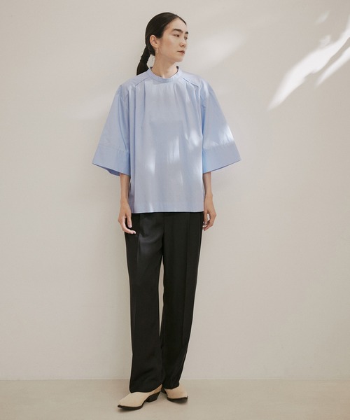 「SALON adam et rope'」 半袖ブラウス FREE サックスブルー レディース_画像4