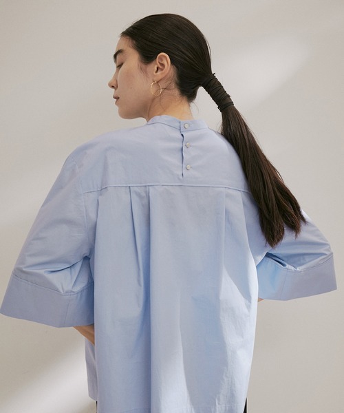 「SALON adam et rope'」 半袖ブラウス FREE サックスブルー レディース_画像5