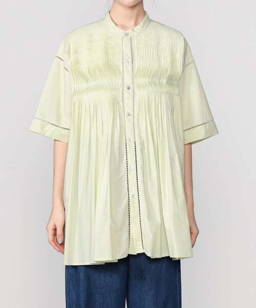 「Bshop」 半袖チュニック 1 オフホワイト レディース_画像9