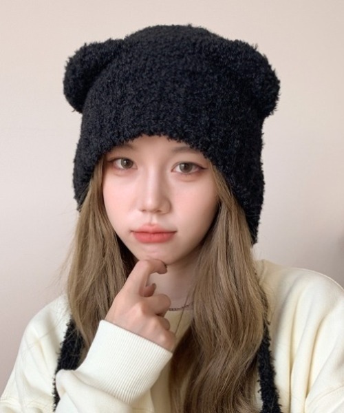 ニット帽 ニットキャップ クマ耳ニットキャップ レディース : ZOZOTOWN