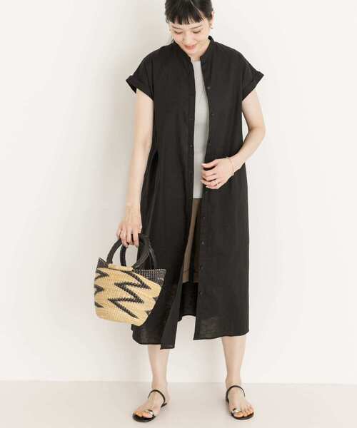 「UR Lab.」 半袖ワンピース FREE ネイビー レディース_画像3